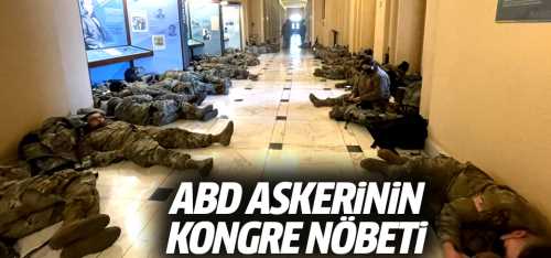 Şu görüntüler Türkiye'de olsaydı ABD Kongre binasında askerler yerde yatıyor