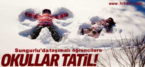 Sungurlu'da taşımalı öğrencilere tatil