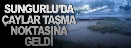Sungurlu'da Yağışların yoğun olmasından nedeniyle çaylar taşma noktasında