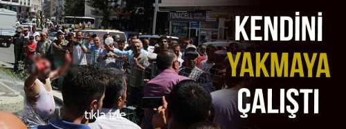 Sungurlu Meydanında Kendini Yaktı