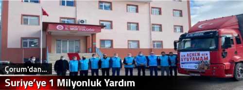 Suriye’ye 1 Milyonluk Yardım