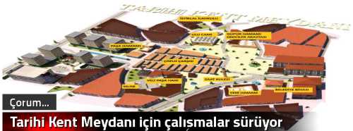 Tarihi Kent Meydanı için çalışmalar sürüyor