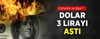 Tarihi rekor! Dolar 3 TL'yi geçti