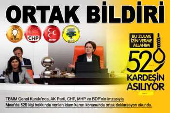 TBMM idam kararına karşı ortak bildiri yayınladı