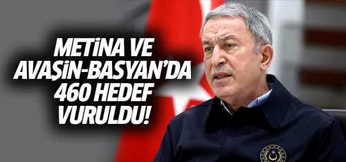 TSK Metina ve Avaşin-Basyan'da 460 hedef vurdu