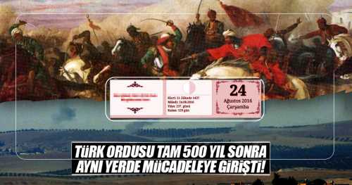 Türk Ordusu 500 yıl sonra aynı yerde mücadele veriyor!