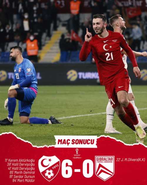 Türkiye 6-0 Cebelitarık maç sonucu