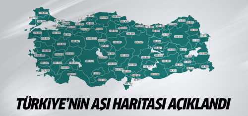 Türkiye'nin koronavirüs aşı haritası