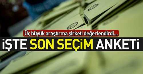 Üç büyük anket şirketi İstanbul-Ankara'yı değerlendirdi