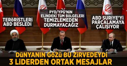 Üçlü Kritik zirve sonrası ortak açıklama