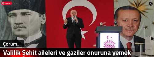 Valilik Şehit aileleri ve gaziler onuruna yemek düzenlendi