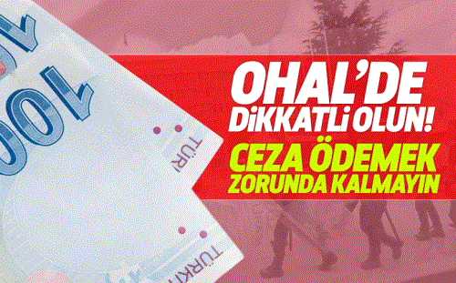 Vatandaş OHAL'de dikkatli olun: Bu para cezalarını ödemeyin