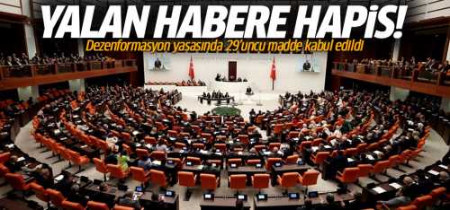 Yalan habere 3 Yıl Hapis Cezası Geliyor!