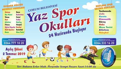 Yaz Spor Okulları 24 branşta 24 Haziranda başlıyor