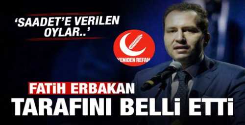 Yeniden Refah 31 Mart için tarafını belli etti