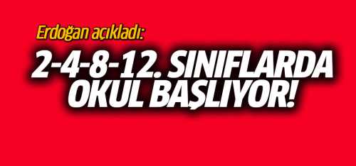 Yüz yüze eğitim kararı! Erdoğan açıkladı...