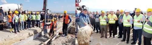 Zanaatkarlar ilk betonu döktüler