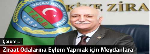 Ziraat Odalarına Eylem Yapmak için Meydanlara Çıkalım Baskısı  