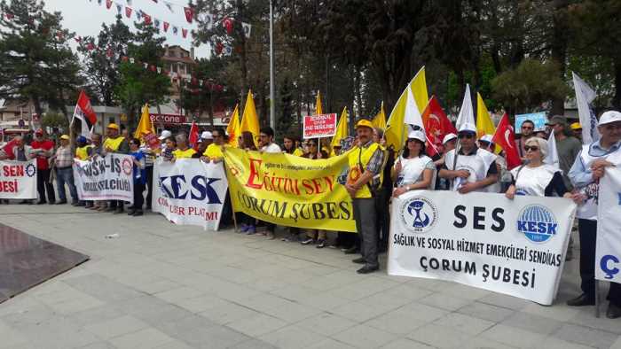 1 Mayıs Emek ve Dayanışma Günü Çorum’da kutlandı