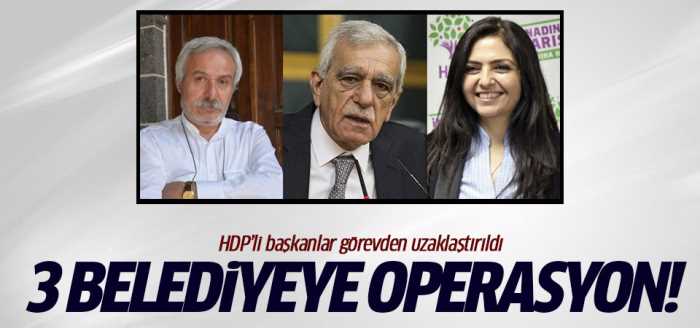 3 HDPKK'lı  Belediye Başkanı görevden alındı
