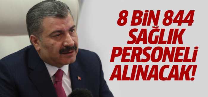 8 bin 844 sözleşmeli sağlık personeli alınacak