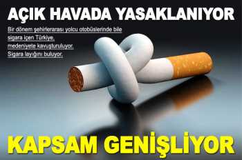 Açık havada da sigara içme yasağı geliyor