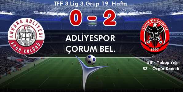 ADLİYESPOR 0 - ÇORUM BEL. 2