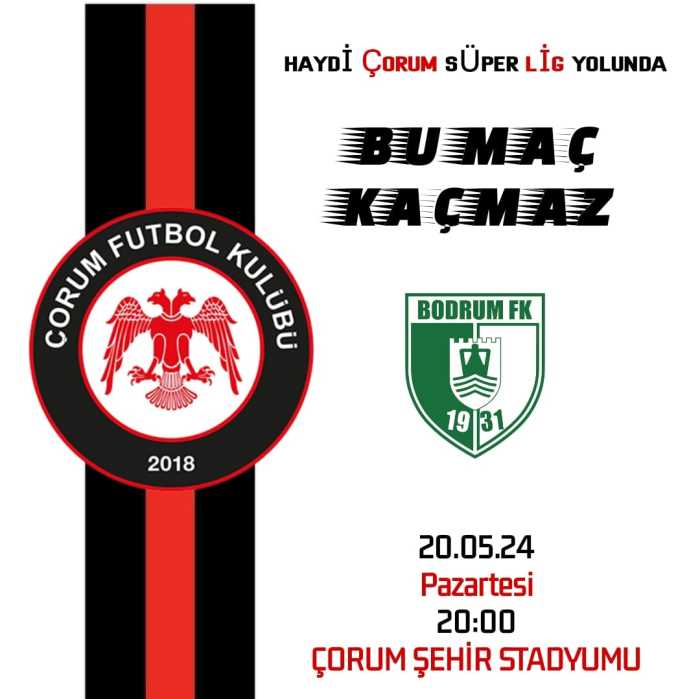 Ahlatçı Çorum FK - Bodrum spor maçı 