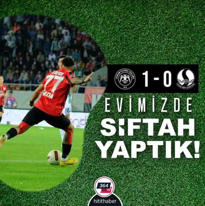 Ahlatçı Çorum FK 1-0 Sakarya Spor Maç Sonucu