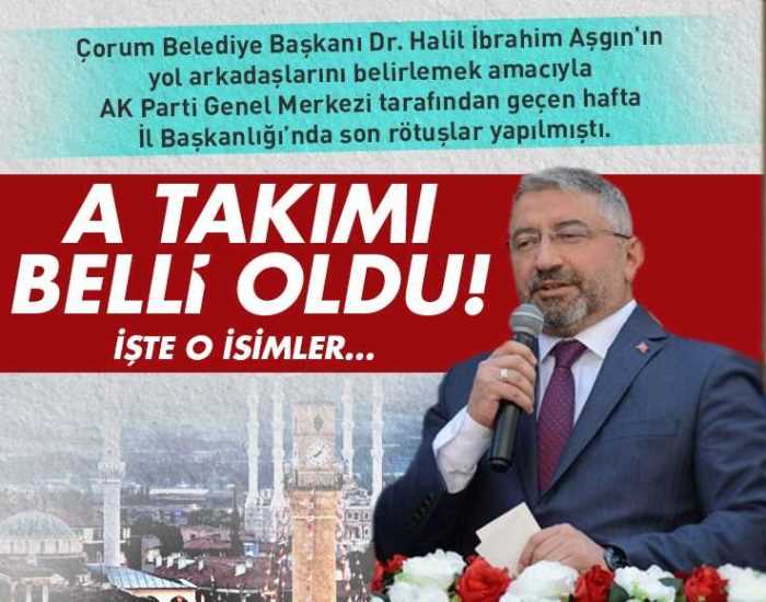 Ak Parti Çorum Belediye Meclisi Listesi Belli Oldu!