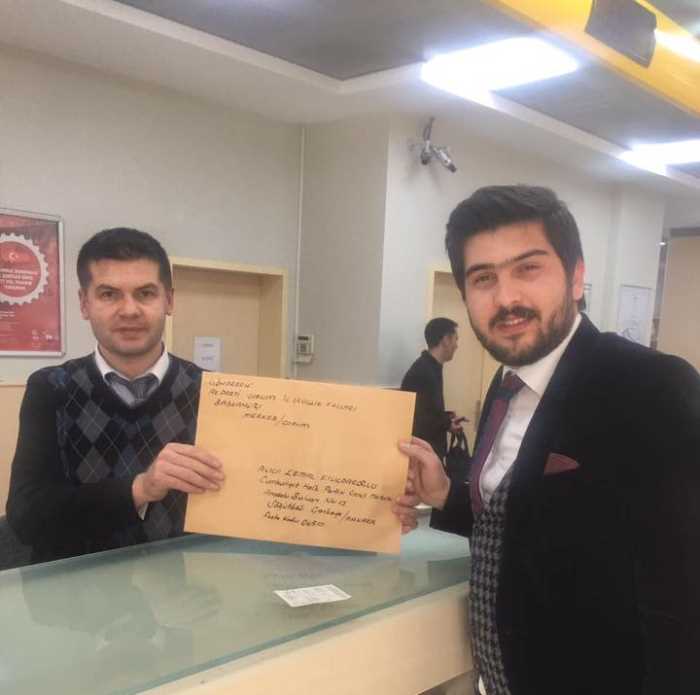 AK Parti Çorum Gençlik Kolları CHP Lideri Kılıçdaroğlu'na 'Evet' Gazetesi Gönderdi