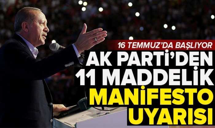 AK Parti'den manifesto kampları