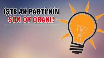 AK Parti'nin son oy oranı!