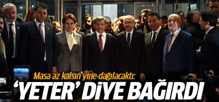 Akşener Döndüğü toplantıda tekrar 'Yeter' diye bağırdı