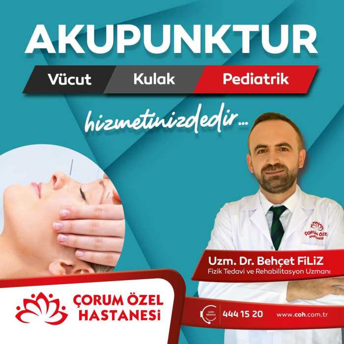 Akupunktur, Kupa Uygulaması ve Ozon Uygulaması başladı