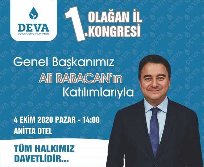 Ali Babacan 4 Ekim'de Çorum'a Geliyor