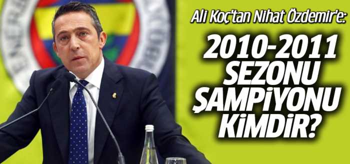 Ali Koç'tan Nihat Özdemir'e sert sözler