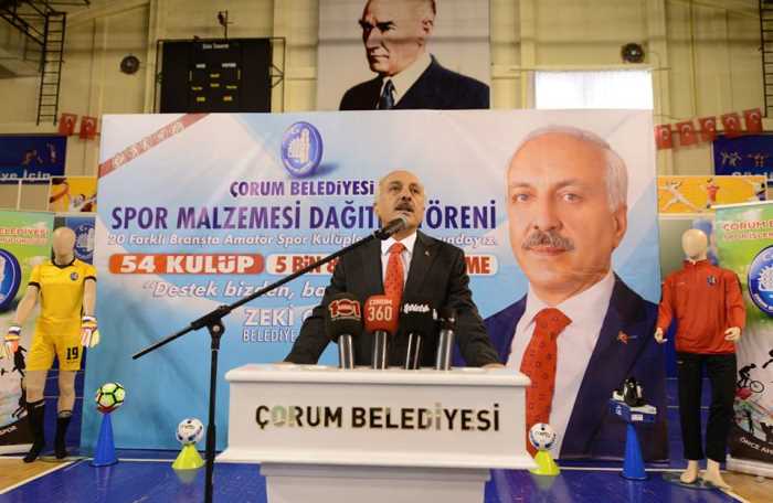 Amatör Spor Haftası'nda Kulüplere Malzeme Yardımı yapıldı
