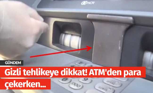 ATM'den para çekerken Dikkat
