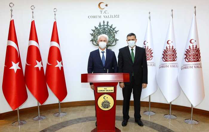 AYM Başkanı Hasan Tahsin Gökcan Vali Mustafa Çiftçi’yi Ziyaret etti