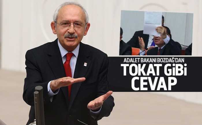 Bakan Bozdağ'dan Kılıçdaroğlu'na dekontlu kapak