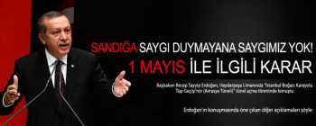 Başbakan'dan 1 Mayıs Açıklaması