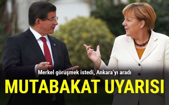 Başbakan Davutoğlu, Almanya Başbakanı Angela Merkel ile telefonda görüştü. Görüşmede, göçmen sorunu, Suriye'de durum, DAEŞ ve PYD gündeme geldi. 