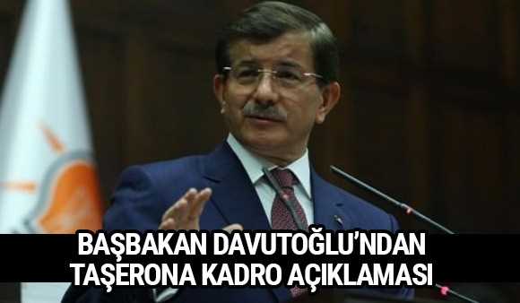 Başbakan Davutoğlu partisinin grup toplantısında taşerona kadro müjdesini açıkladı. 