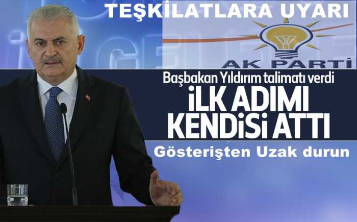 Başbakan Yıldırım Teşkilatları  bayram talimatı ile uyardı