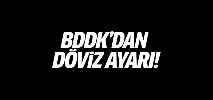 BDDK'dan döviz ayarı geldi