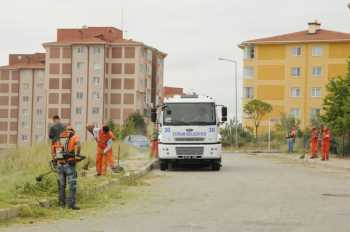 Belediye, Akkent’te mıntıka temizliği yaptı