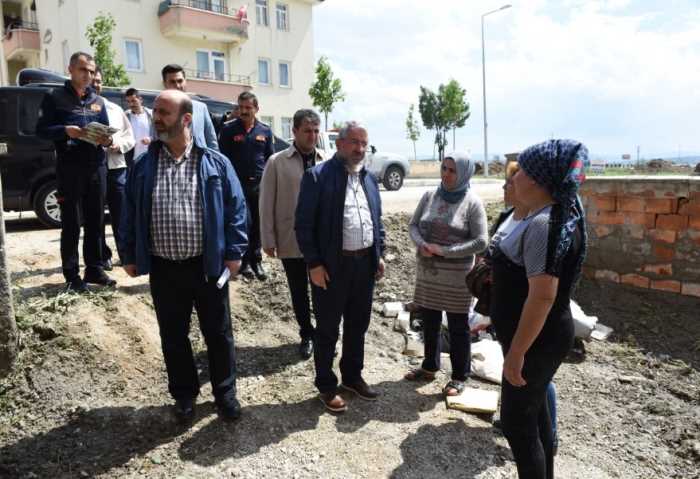 Belediye Başkanı afet mağdurlarını ziyaret etti