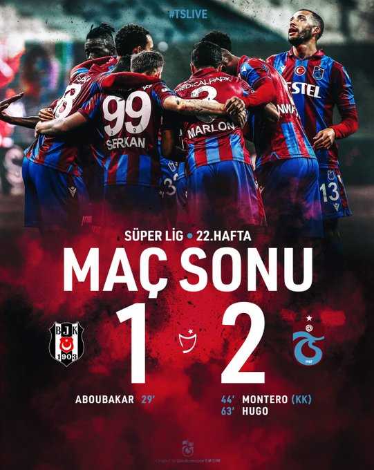 Beşiktaş 1-2 Trabzonspor