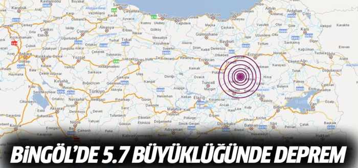 Bingöl Karlıova'da 5.7 büyüklüğünde deprem oldu